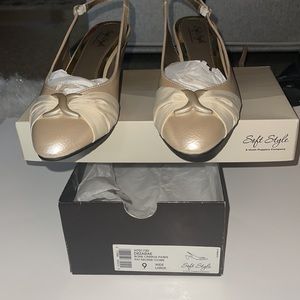 Tan and Cream Colored Soft style Shoes
